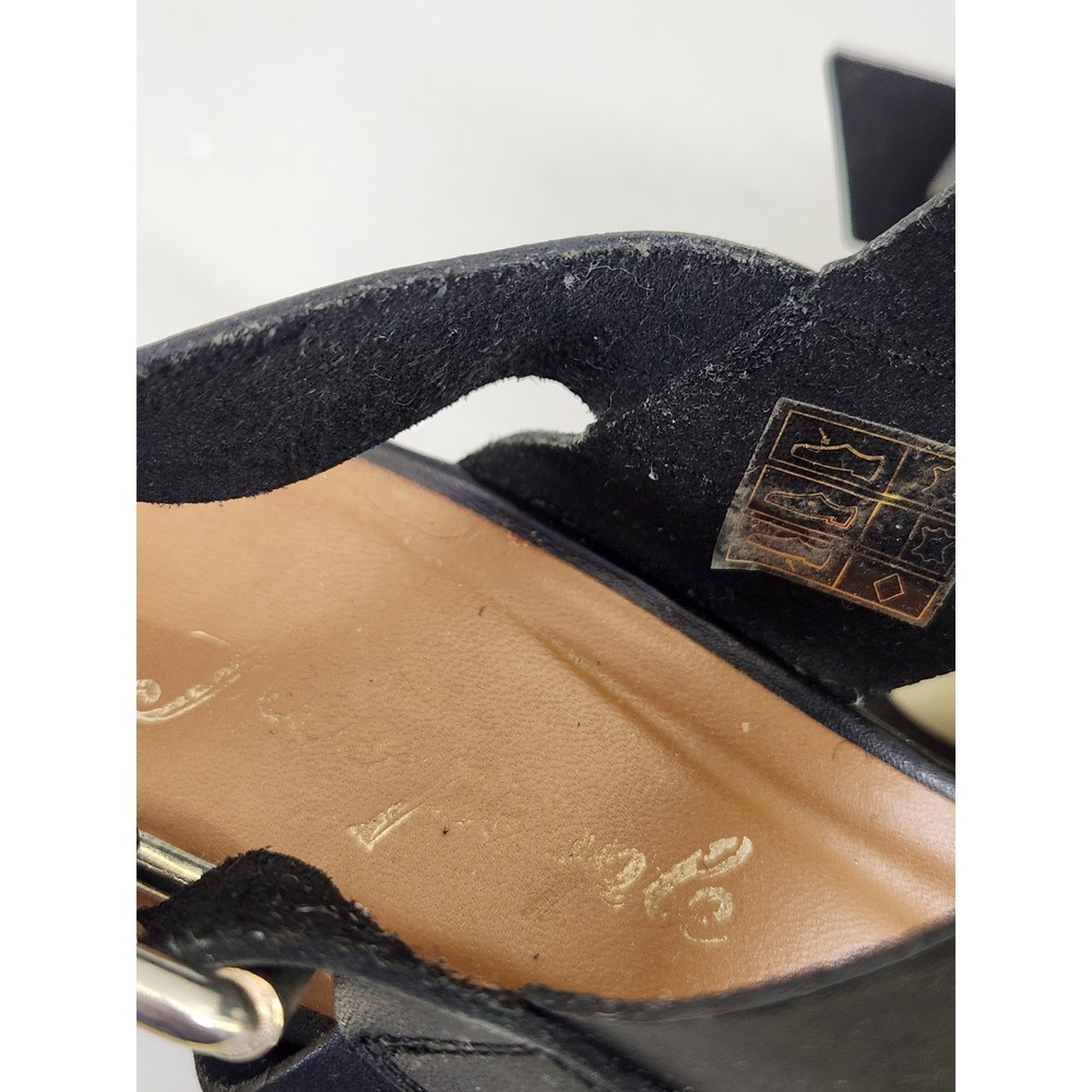 Free People Kate Wedge Sandals Women EU 39 US 8.5 Black Leather Platform Boho - Picture 6 of 9